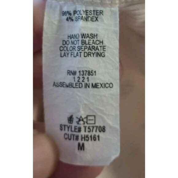 LIVE IN THE MOMENT Floral Print Cropped Tee Peasant Square Neck Y2K Size Medium‎ - Picture 5 of 5